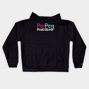 Podcast Logo White Kids Hoodie